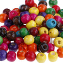 100Pcs wooden beads round ball spacer beads kid's DIY for jewelry making MO