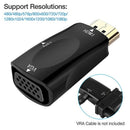 1080P HDMI Male to VGA Female Adapter Video Converter 3.5mm Audio Output Ca