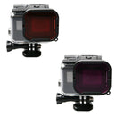 4x Dive Filter (Red + Purple) Water Resistant for Gopro HERO5 Black Camera