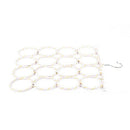 16 Holes Ring Rope Scarf Holder Hanger Shawl Storage Display Hook Rack Styl L2K7
