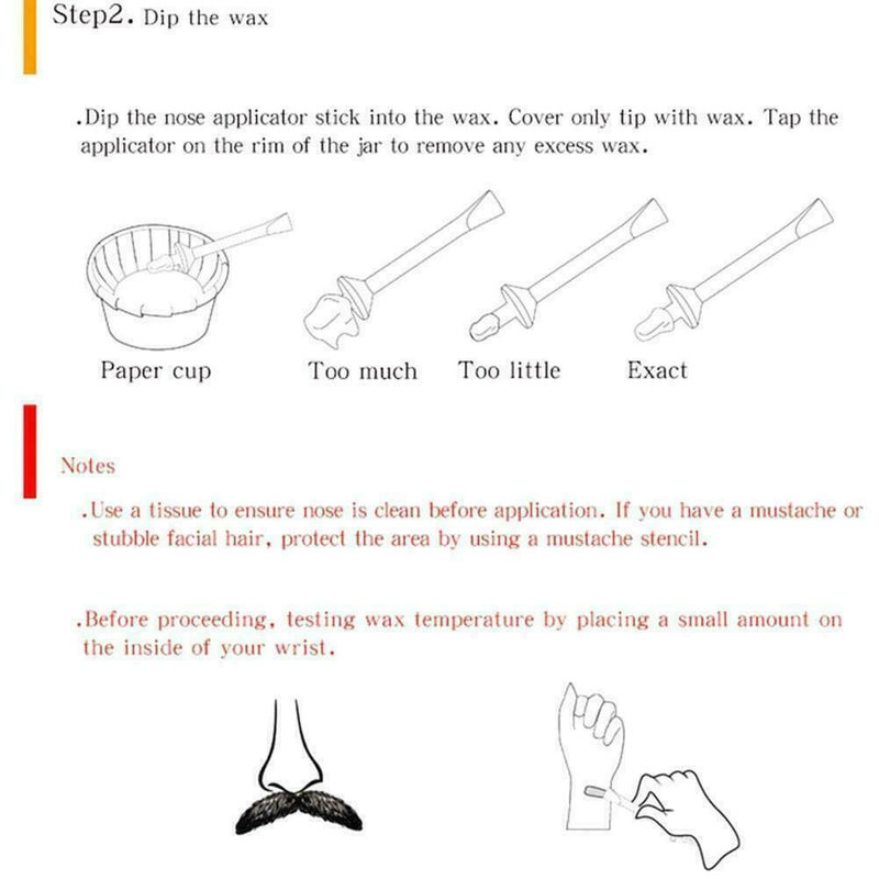 20Pcs Nose Wax Stick Nasal Hair Removal Kits Natural Beeswax Formula New Sa A4Q7