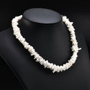 Bohemian White Conch Clam Chips Necklace Collar Choker Beach Charm Jewelry Gifts