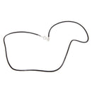 2 mm Black Leatherette Necklace 20 inches