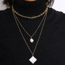 Multi-layer 3 layers Choker Necklace Collar Statement NecklacesGift Pendant M5H8