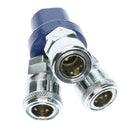 Portable Metal Air Compressor Tri Splitter Adapter Connector Quick Coupler
