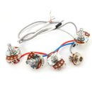 1Set Wiring Harness 2v2t Jack 500k Pots for Replacement LP Electric Guitar