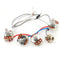1Set Wiring Harness 2v2t Jack 500k Pots for Replacement LP Electric Guitar