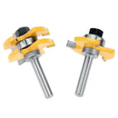 2pcs 1/4" Shank Woodworking Tenon Cutter Groove Router Bit Milling Cutter