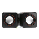 USB 2.0 Square Style Portable Mini Audio Speaker Subwoofer for Phone PC Computer