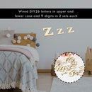 114pcs Wooden DIY Letters Alphabet Number Ornaments Home Decor Craft Gift