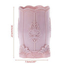 Makeup Brush Pen Holder Cosmetic Storage Case Organizer Carved Pot Desktop