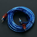 5 Meter 2 RCA to 2 RCA Plug Car Audio System Amplifier Braided Copper Cable