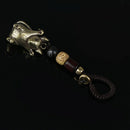 Zodiac Animals Rat Statue Key Chain Rings Pendants Metal Copper Keychain 3C
