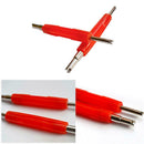 Stainless Steel Dual Head Car Tire A/C Valve Stem Core Remover Repair Tool A