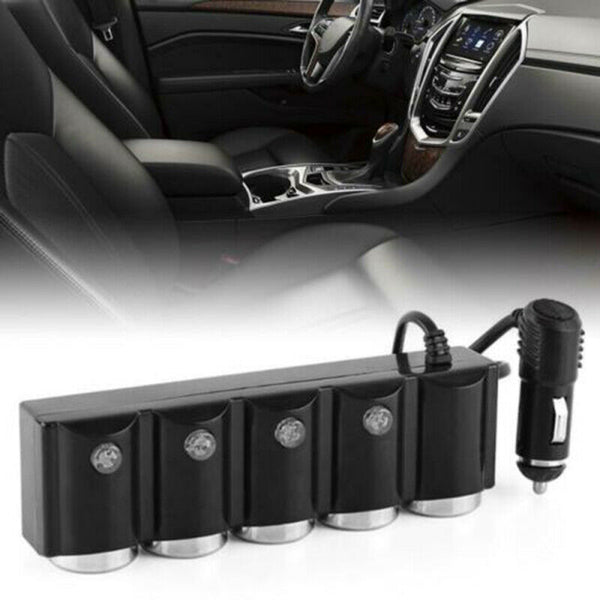 Car Dual USB One For Four Belt Switch Car Cigarette Lighter Charger Doub YJE