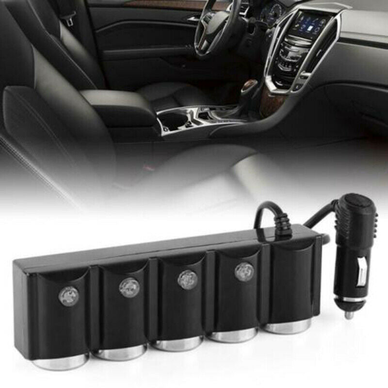 Car Dual USB One For Four Belt Switch Car Cigarette Lighter Charger Doub YJE