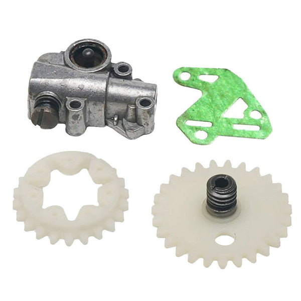 2 Sets Oil Pump Gasket Worm Gear Spur Wheel Fits for Stihl 038 048 380 381 Lawn