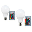 2 x RGB Bulb Remote Color LED Light Bulb Color Changing Light Bulbs 5W & 10W