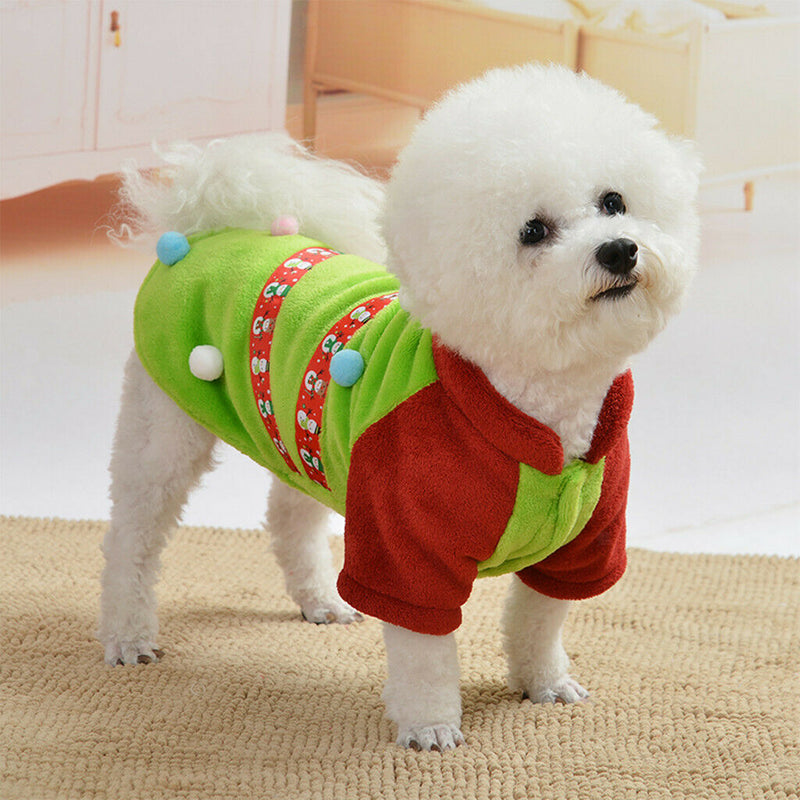 Pet Christmas Clothes Pet New Year Apparel Costume Party Decor Clothes M