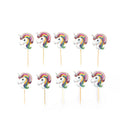 10pcs Cupcake Topper Food Picks for Kids Baby Shower Birthday Cake 3C