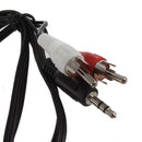 JT53 Stereo 3.5mm 1/8" Jack plug TO 2 RCA Male  Stereo Phono Audio Speaker CABLE