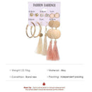 6Pairs Women Bohemia Style Earrings Set Tassel Crystal Ear Stud Dangle R1C0 A2B5