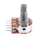 2Pcs B20K 20K Ohm 8mm Shaft PCB Mounted Linear Dual Potentiometer K4X7