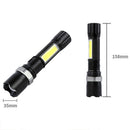 Multi-functional USB Rechargeable COB LED Outdoor Light Lamp Flashlight Torch 3c