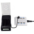 1X(Smart Battery Charger With Lcd Display Lcd Smart Display Fast Battery Ch