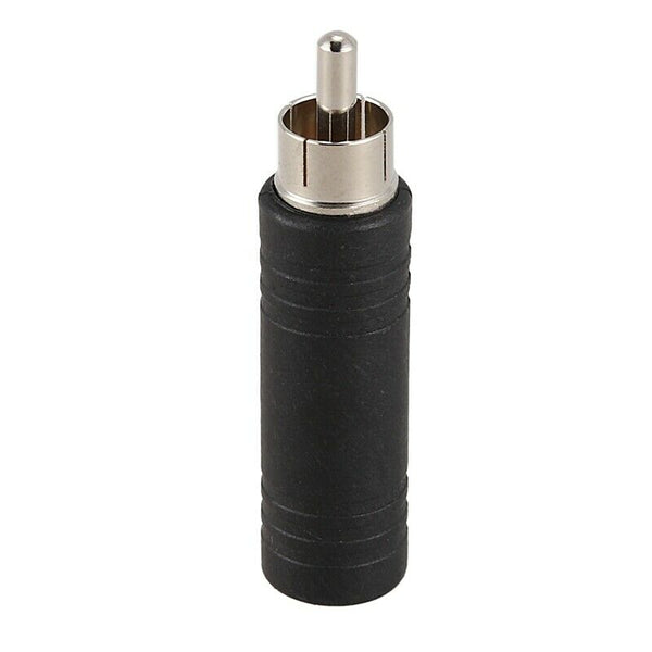 5x 6.35mm 1/4 inch Mono Female Jack to RCA Male Plug Audio Adapter Cable Co C5T5