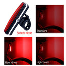 Cycling Bicycle Red LED Rear Lamp Taillight USB Rechargeable Bike Light 6 Modes