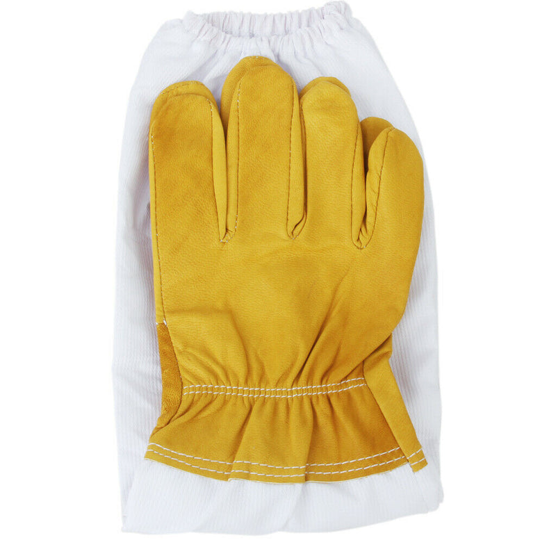 1 Pair 50cm Beekeeper Beekeeping Bee Keeping Goatskin Gloves with Long Sleeves