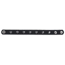 Press Stud Buckle Spike Studs Decor Black Faux Leather Wristband for Men La