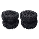 4pcs RC Tires and Wheel Rims Set Foam Inserts 12mm Hub for 1/8 Scale on Road