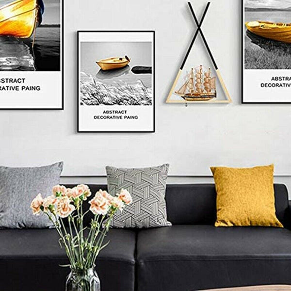 Wooden X Triple-Cornered Shelf Decoration Shelf Creative Home Furnishing Wa U7K2