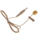 3.5mm Jack Plug Mini Clip On Microphone Mic With Tie Collar Shirt Clip Beige