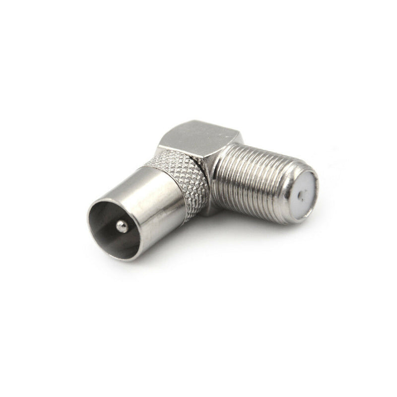 5PCS Right Angle TV Aerial F Connector Adapter RF Coaxial TV Cable Male M&LJ