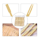 80 pcs/Bag Disposable Bamboo Food Picks Fruit Fork Sticks Buffet Cupcake Toppers