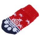Paw Print Pet Dog Socks w/ Non-slip Bottom - Approx. 2.7 Inch Long x 1.5 In