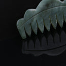 natural stone comb women handmade jade comb shape design massage comb FU