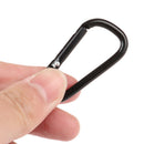 10Pieces Black D Shaped Aluminum Alloy Carabiner Hook Keychain Accessor Gw