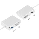 Multifunctional 4-in-1 Type-C to VGA HDMI DVI USB3.0 Port Converter Adapter