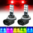 2x 16 Colors 881 5050 RGB LED 12SMD Car Headlight Fog Light Lamps Bulb + Remote