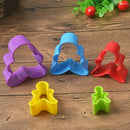 5Pcs/Set Random Colors Plastic Cookie Cutter Set Cute Gingerbread Man Biscuit