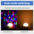 2 in 1 RGB LED Disco Ball Party Light Sound Activated Rotating Stage Night Lamp