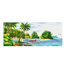 Stamped Cross Stitch Kits Printed Seaside Landscape Pattern 11CT Fabric DIY