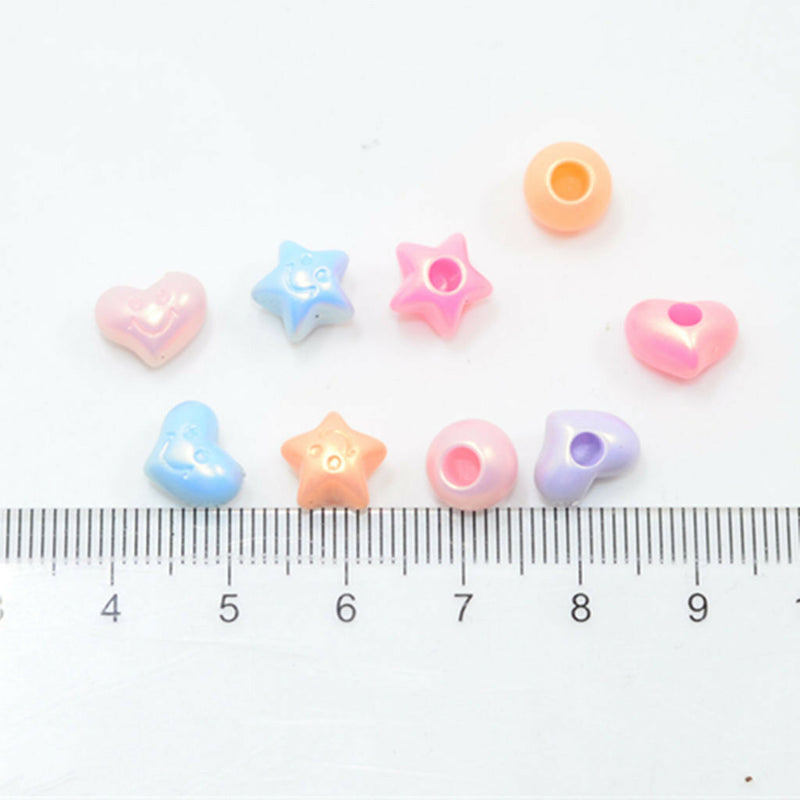 100pcs End Finished Beads fit Hair Tie Band Rope Ponytail Holder Bracelets
