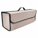 Trunk Organizer Felt Cloth Foldable Car SUV Storage Bag Cargo Box Beige gfd VGF