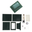 Retro Leather Card Bag Coin Case Complete Kit DIY Leathercraft Project Green
