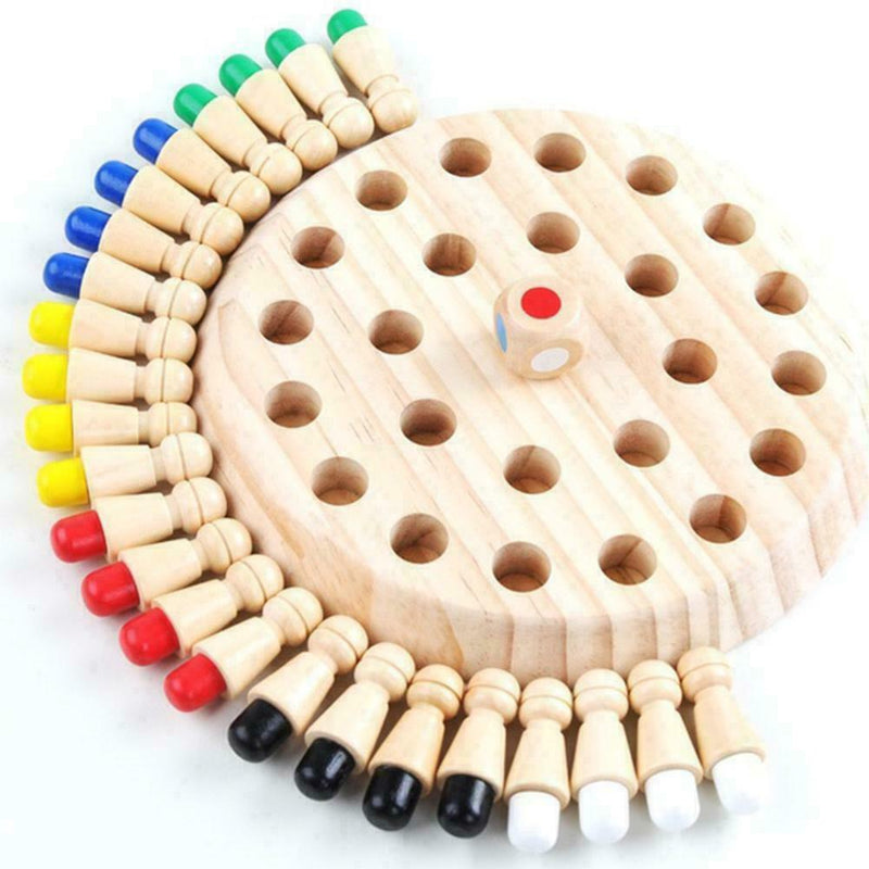 Wooden Memory Match Stick Chess Game Children Early Party Educational T2A7